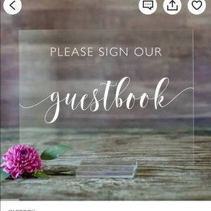 Acrylic wedding sign